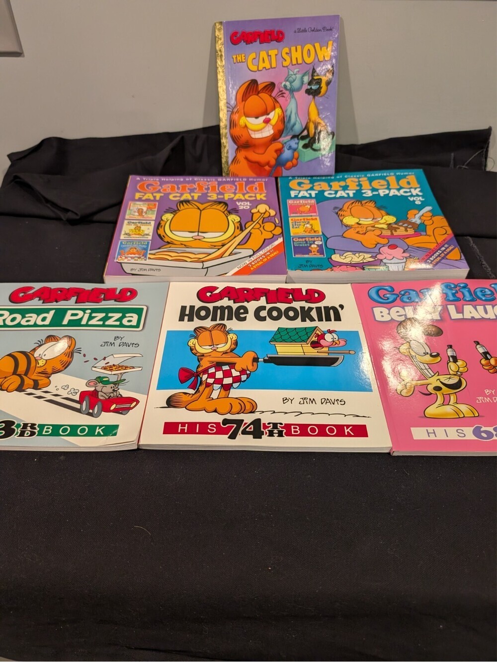 Garfield Jim Davis Book Lot Fat Cat 3-Packs Vol 6 20 Comics Little Golden Book